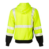 ML Kishigo F507-5X Premium Black Series FR Full Zip Hoodie Lime ANSI Class 3 ATPV 27 cal per cm2 (Each) - 2