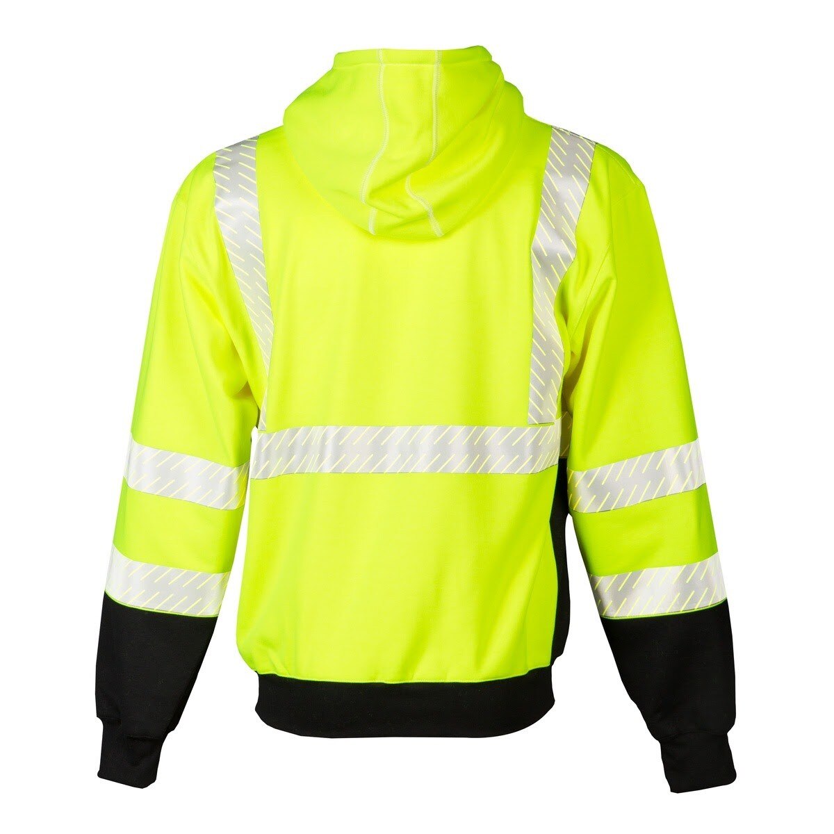 ML Kishigo F507-L Class 3 Hi-Vis FR Full-Zip Hoodie 27 cal/cm2 Lime Large - 2