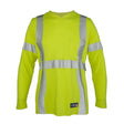 ML Kishigo F715-XL FR Womens Long Sleeve V-Neck T-Shirt Class 3 Lime CAT 2 ATPV 16 cal per cm2 (Each)