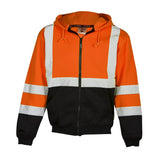 ML Kishigo JS103-3X Hi-Vis Hoodie Sweatshirt with Zipper ANSI 107 Type R Class 3 Orange 3X-Large (1 Each)