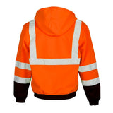 ML Kishigo JS103-3X Hi-Vis Hoodie Sweatshirt with Zipper ANSI 107 Type R Class 3 Orange 3X-Large (1 Each) - 2