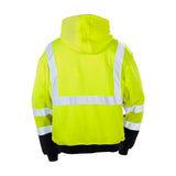 ML Kishigo JS154-S ANSI Class 3 Lime Pullover Safety Hoodie with 2" Reflective Tape Size Small - 2
