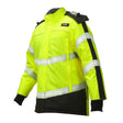 ML Kishigo JS157-M Premium Black Polar Shield Parka Hi-Vis Lime insulated Class 3 (Each) - 2