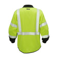 ML Kishigo JS161-L Class 3 Lime Mock Neck Zip Up Safety Sweatshirt with 2" Reflective Tape (Each) - 2