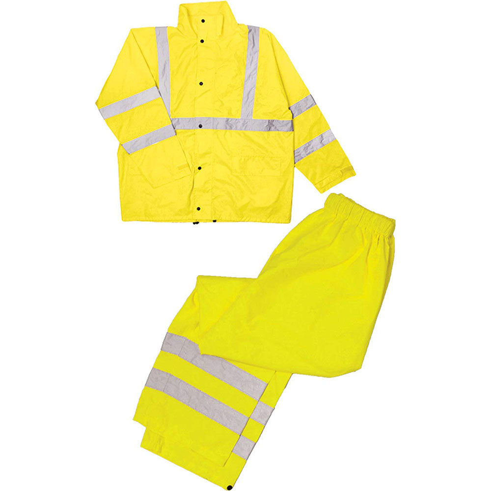 ML Kishigo RW110-4X-5X Economy High-Viz Full Rain Suit, 4XL-5XL Lime