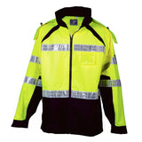 ML Kishigo  RWJ112-S/M Brilliant Series Class 3 HiVis Rain Jacket, Lime, S/M