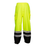 ML Kishigo RWP106-S-M Premium Black Series Rainwear Pants Lime Small Medium (1 Each) - 2