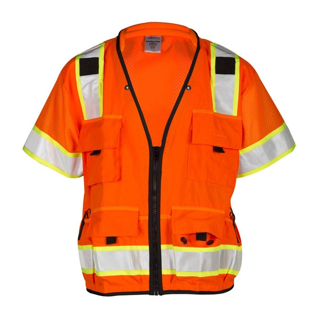 ML Kishigo S5011-L Class 3 Professional Surveyors Safety Vest Orange Size Large