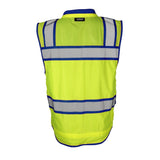 ML Kishigo S5042-5X Color Contrast Class 2 Surveyors Safety Vest Lime Blue Size 5X (1 Each) - 2