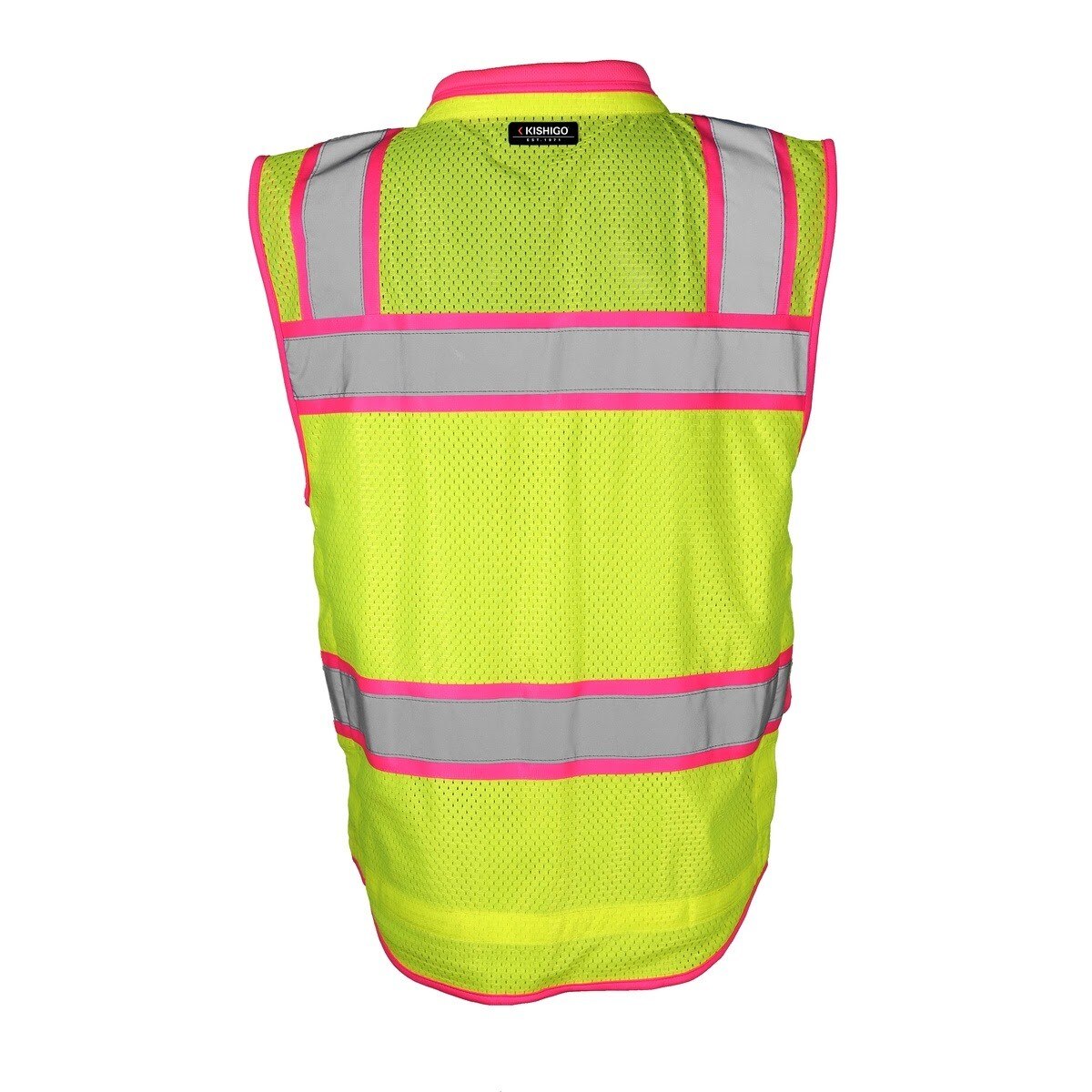 ML Kishigo S5046-XL Color Contrast High Performance Surveyors Safety Vest Lime Pink ANSI Class 2 XL (Each) - 2