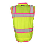 ML Kishigo S5046-XL Color Contrast High Performance Surveyors Safety Vest Lime Pink ANSI Class 2 XL (Each) - 2