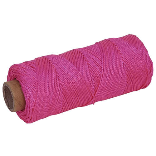 MarshallTown 631 16581 - Braided Nylon Mason's Line 250' Fl. Pink, Size 18 6" Core