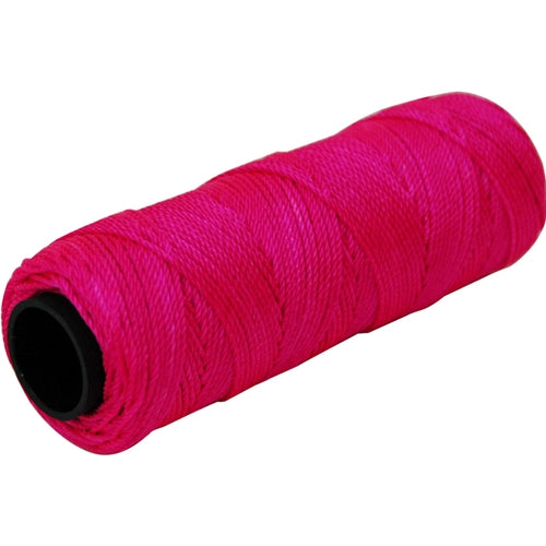 MarshallTown ML587 10229 - Twisted Nylon Mason's Line 1000' Fl Pink, Size 18 6" Core