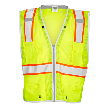 ML Kishigo 1510-3X 3X Lime Premium Brilliant Series Heavy Duty Vest