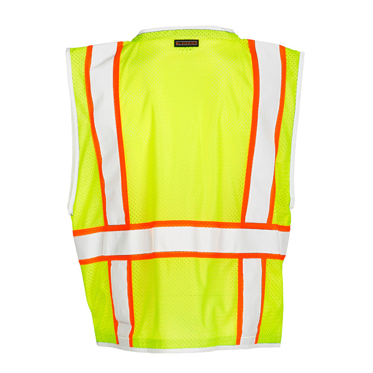 ML Kishigo 1510-2X 2X Lime Premium Brilliant Series Heavy Duty Vest - 2