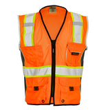 ML Kishigo 1514-M M Orange Premium Black Series Heavy Duty Vest