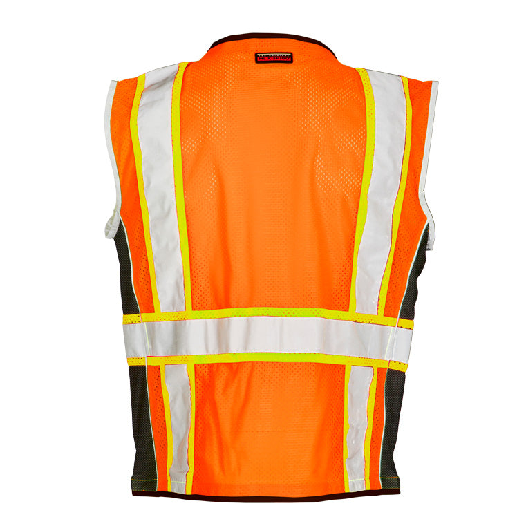 ML Kishigo 1514-M M Orange Premium Black Series Heavy Duty Vest - 2