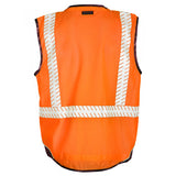 ML Kishigo 1524-3X 3X Orange Premium Brilliant Series Heavy Duty Vest - 2