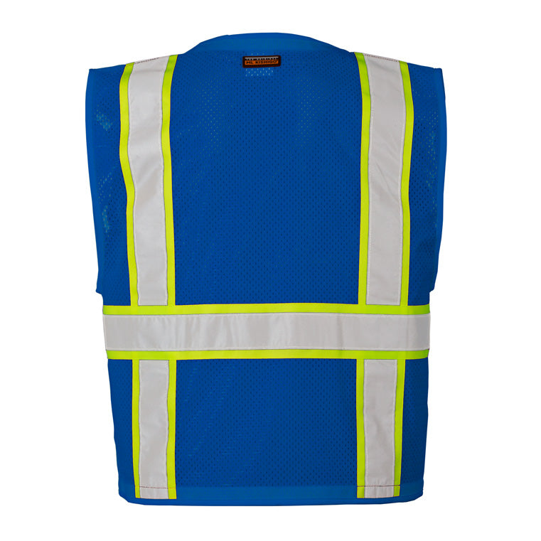 ML Kishigo B102-2X-3X 2X-3X Blue Enhanced Visibility Multi Pocket Mesh Vest - 2