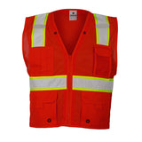 ML Kishigo B103-S-M S-M Red Enhanced Visibility Multi Pocket Mesh Vest