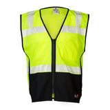 ML Kishigo FM410-3X 3X Lime Flame Resistant Premium Black Series Mesh Vest