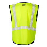 ML Kishigo FM410-4X 4X Lime Flame Resistant Premium Black Series Mesh Vest - 2