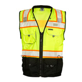 ML Kishigo S5002-5X 5X Lime Premium Black Series Surveyors Vest