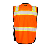 ML Kishigo S5003-3X 3X Orange Premium Black Series Surveyors Vest - 2