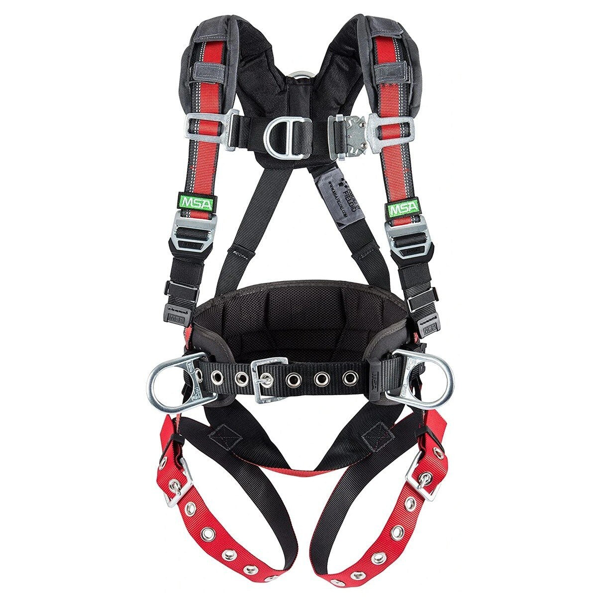 MSA 10112708 EVOTECH Harness w Integral Backpad, BACK & HIP D-rings, ST