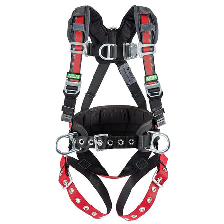 MSA 10112708 EVOTECH Harness w Integral Backpad, BACK & HIP D-rings, ST