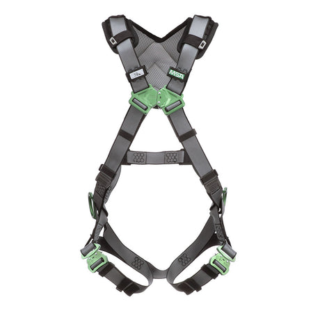 MSA 10194873 V-FIT Harness Back & Hip D-Rings Quick Connect Leg Straps ST