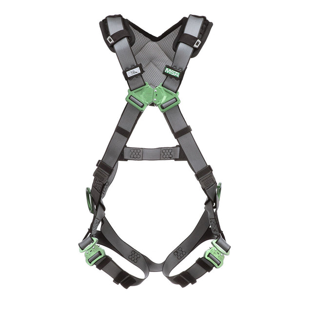 MSA 10194873 V-FIT Harness Back & Hip D-Rings Quick Connect Leg Straps ST