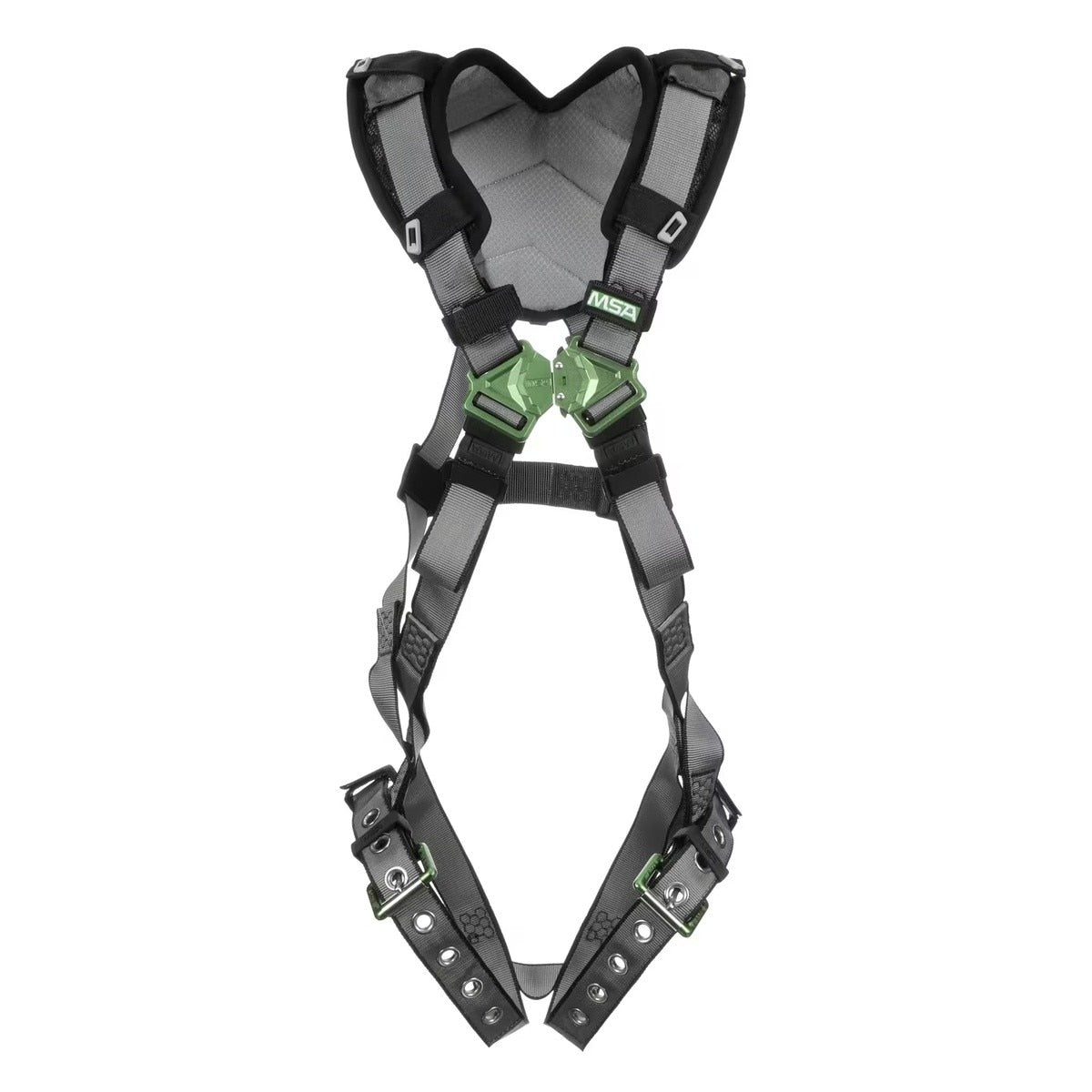 MSA 10194889 V-FIT Harness,ST,Back D-Ring,TB Leg Straps, Shoulder Padding