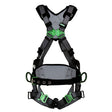 MSA 10195133 V-FIT Constr. Harness, XS, Back&Hip D-Ring,Quick C Leg Strap