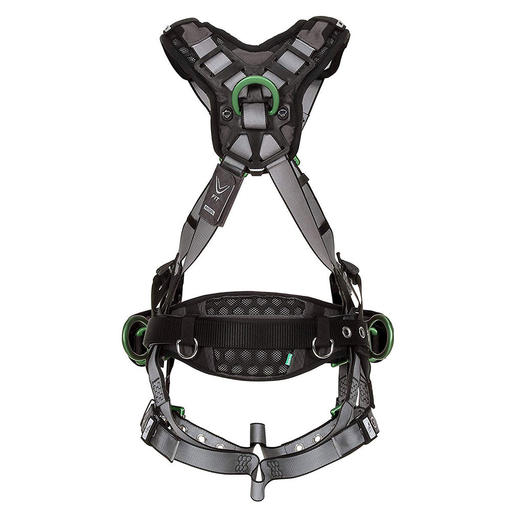 MSA 10195135 V-FIT Construction Harness Back & Hip D-Rings, QC Leg Straps - 4