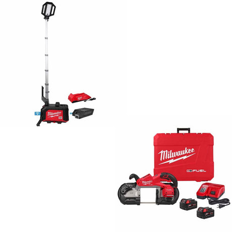 Milwaukee MXF040-1XC Tower Light Kit W/ FREE 2929-22 Band Saw Kit