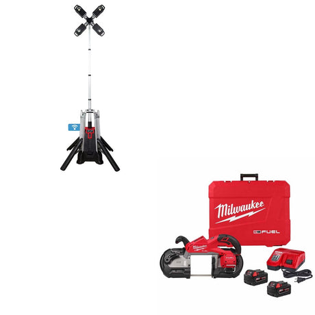 Milwaukee MXF041-1XC Tower Light/Charger Kit W/ FREE 2929-22 Band Saw Kit