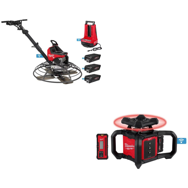 Milwaukee MXF336-3HD 36" Trowel Kit W/ FREE 3701-21 Rotary Laser Kit