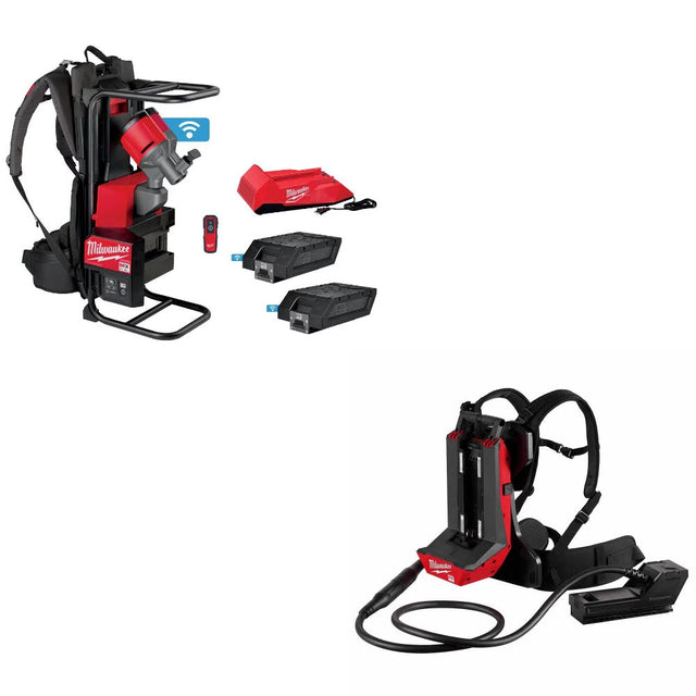 Milwaukee MXF371-2XC Backpack Vibrator Kit W/ FREE MXF010-0 Battery Extension