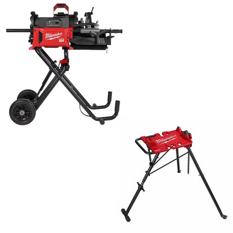 Milwaukee MXF512-2XC Pipe Threader Kit W/ FREE 48-22-8690 Tripod Chain Vise