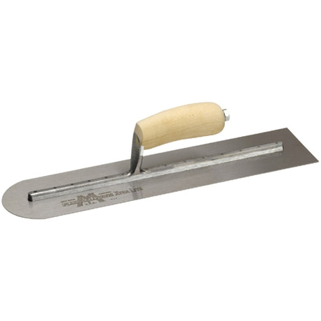 MarshallTown MXS64RE 13897 - 14 X 4 Round Front End Finshing Trowel-Curved Wood Handle