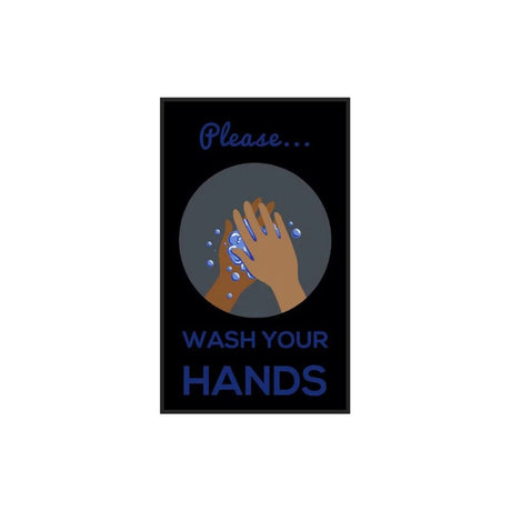 M+A Matting 3017349-825135140 Message Mat - Please Wash Your Hands 3'x5'
