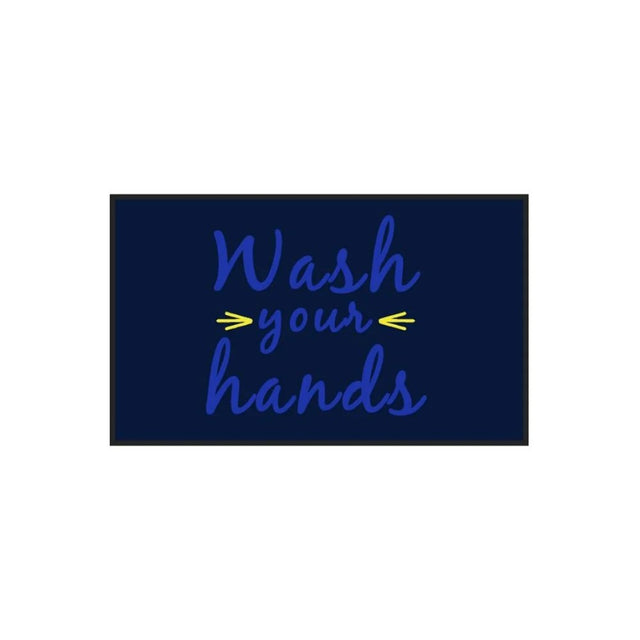 M+A Matting 3017378-825135140 Message Mat - Wash Your Hands 3'x5'