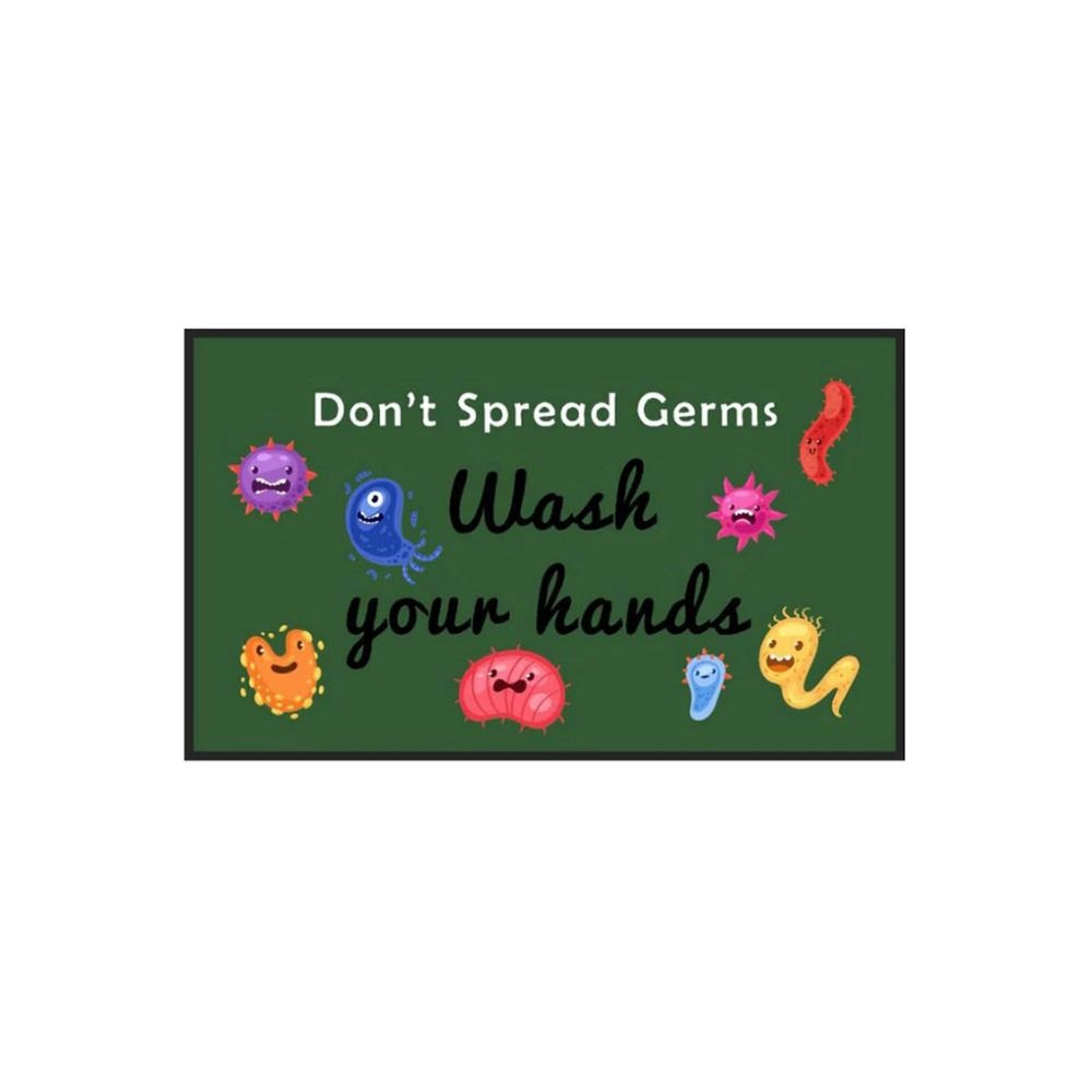 M+A Matting 3017380-825135140 Message Mat - Don't Spread Germs 3'x5'