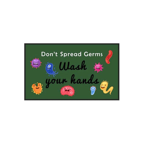 M+A Matting 3017380-825135140 Message Mat - Don't Spread Germs 3'x5'