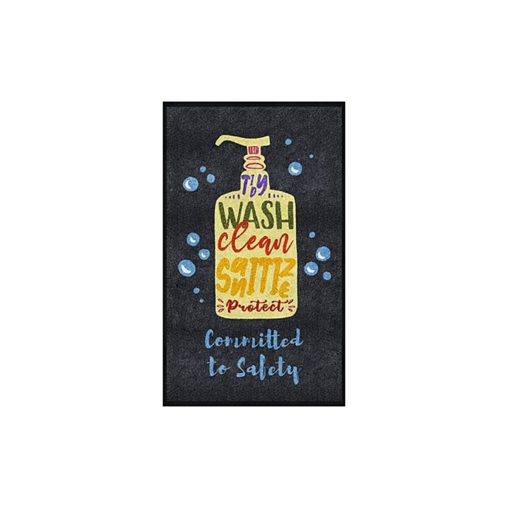 M+A Matting 3024241-825135140 Message Mat - Committed to Safety 3'x5' vertical