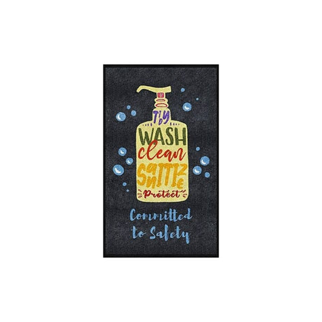 M+A Matting 3024241-825135140 Message Mat - Committed to Safety 3'x5' vertical