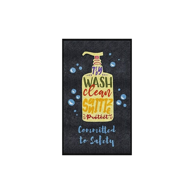 M+A Matting 3024241-825135140 Message Mat - Committed to Safety 3'x5' vertical