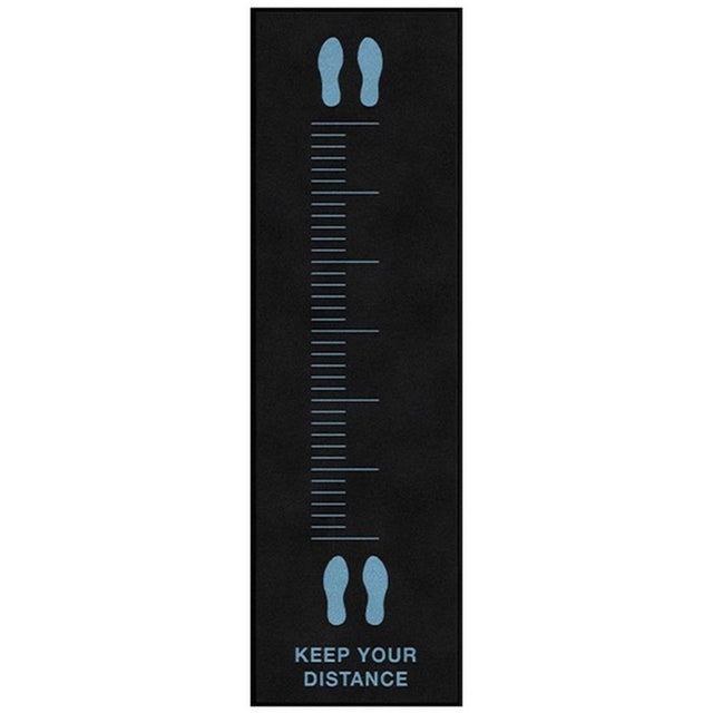 M+A Matting 3024243-8251310140 Message Mat - Keep Your Distance 3'x10'