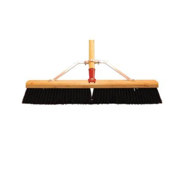 Magnolia 2224 24" Brown Plastic Garage Broom with 60 in Handle